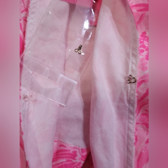 Lilly Pulitzer Iralee Flare Dress Short Sleeve Pink Multi European Wrap Dress - Picture 9 of 9